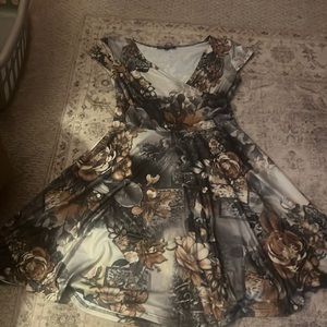 Oxiuly fashion XL flower women’s dress